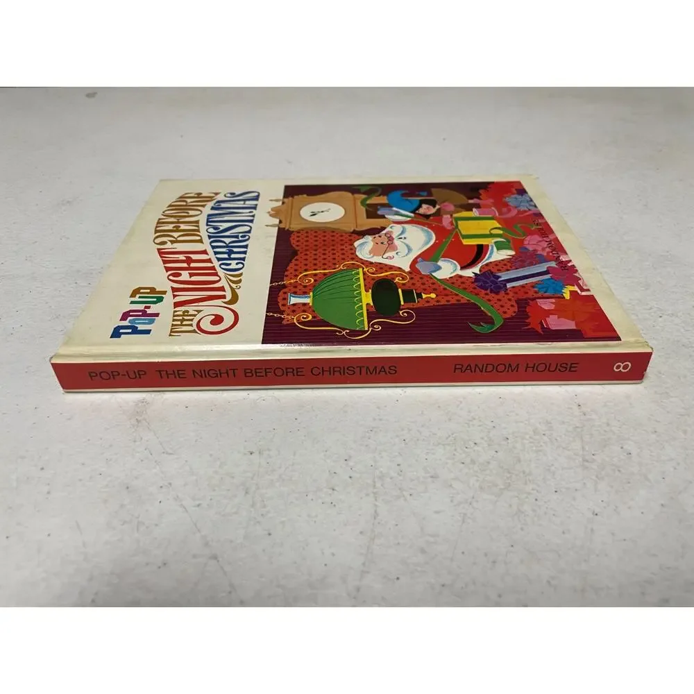 NIGHT BEFORE CHRISTMAS POP-UP Vintage Childrens Animated Story Book